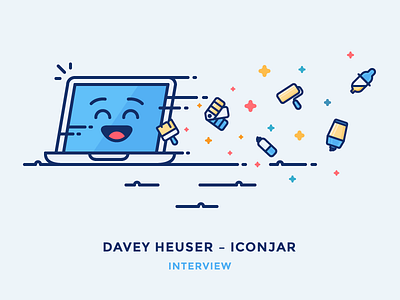 Interview: Davey Heuser – Iconjar computer emoji fast icon iconjar iconography illustration interview laptop mac notebook outline