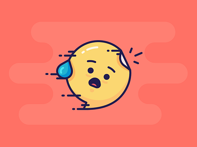 Sticker Giveaway! emoji face fast flying illustration outline sticker surprised