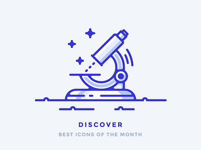 Best Icons of the Month! discover icon look medical microbes microscope outline illustration research science scientists