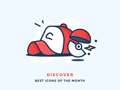 Best Icons of the Month! ash ball cap icon illustration lightning outline pikachu pokemon