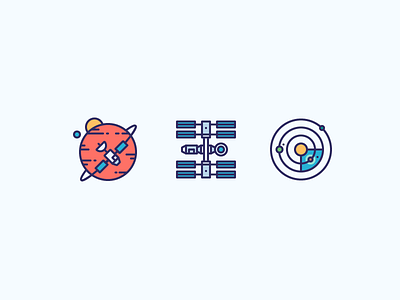 Space Icons for a Video Course
