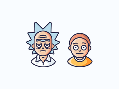 Rick And Morty! avatar cartoon character icon illustration kid man outline rick and morty science scientist tv series