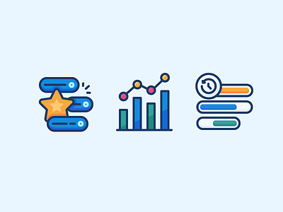 Analytics icons analysis analytics graph icon illustration outline star stats tags time management tracking