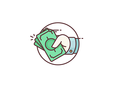 Get Some Money! buy cash get money give hand icon illustration money outline pay refund spend