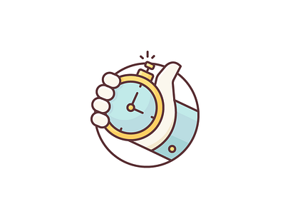 Time is Ticking! clock fast hand hours icon illustration minutes outline run seconds timer watch