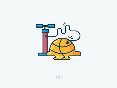 404 404 air ball basketball deflated game icon illustration outline page not found play pump