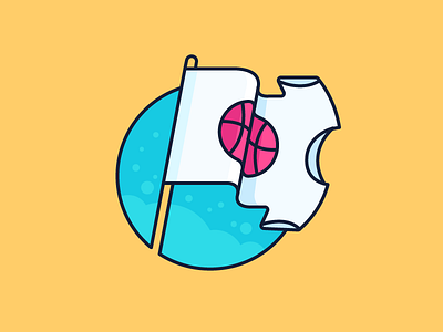 Dribbble T-shirt Flag