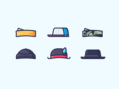 Best Icons Of The Month! bandana cap hat headwear icon illustration military outline trucker cap winter hat