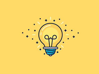 Lightbulb moment! bright bulb electric electricity icon idea illustration light lightbulb outline shine sparks