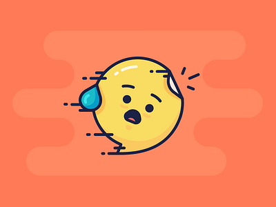 Best Icons Of The Month! emoji face fast flying icon illustration outline shocked speech bubble sticker surprised