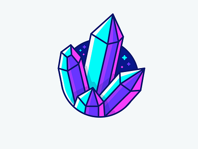 Best Icon of the Month! crystal diamond expensive icon illustration neon outline shining treasure