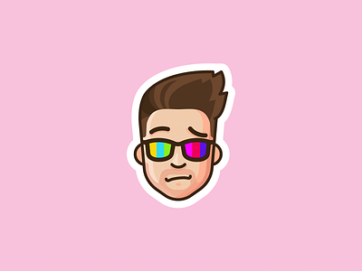 Funky avatar avatar boy character glasses icon illustration man outline sarcastic sun glasses tv youtube