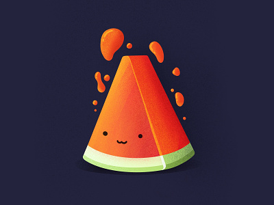 Watermeloon breakfast emoji food icon illustration juicy procreate red smile tasty watermelon