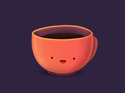 Coffee Mug! character coffee drink emoji face happy icon illustration mug procreate smile