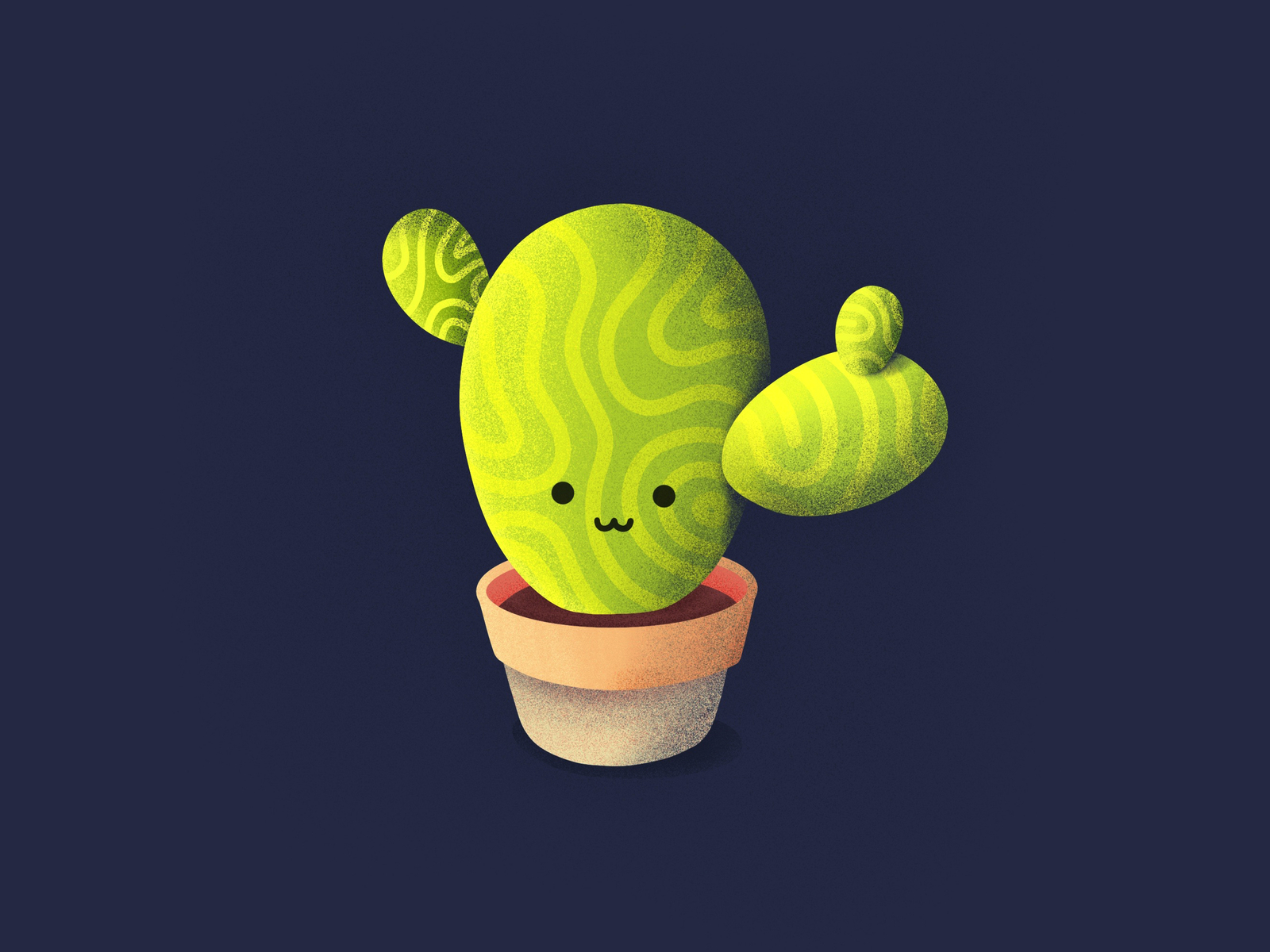 Cute Cactus! cactus cute decor emoji face flower home icon illustration interior plant pot smile