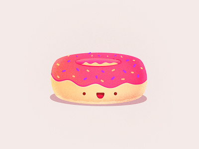Best icons of the Month (January 2019) character doughnut doughnuts emoji face food icon illustration laugh smile sprinkles tasty