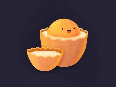 One more egg! egg emoji face happy icon illustration laugh procreate shell smile