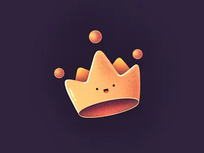 ⁣⁣👑👑👑 character crown emoji face gold happy icon illustration king queen smile