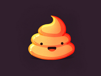 💩✨ character emoji face gold golden happy icon illustration laughing poo poop procreate shit smiling