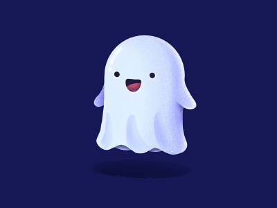 Friendly Ghost boo character emoji face friendly ghost happy hounted icon illustration procreate smile