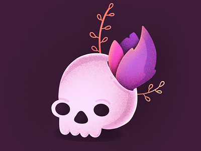 Best Icons of the Month! character dead flower grass icon illustration leaves noise pirates procreate skull