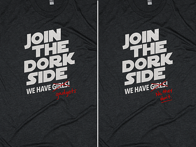 Join the dork side tee t shirt