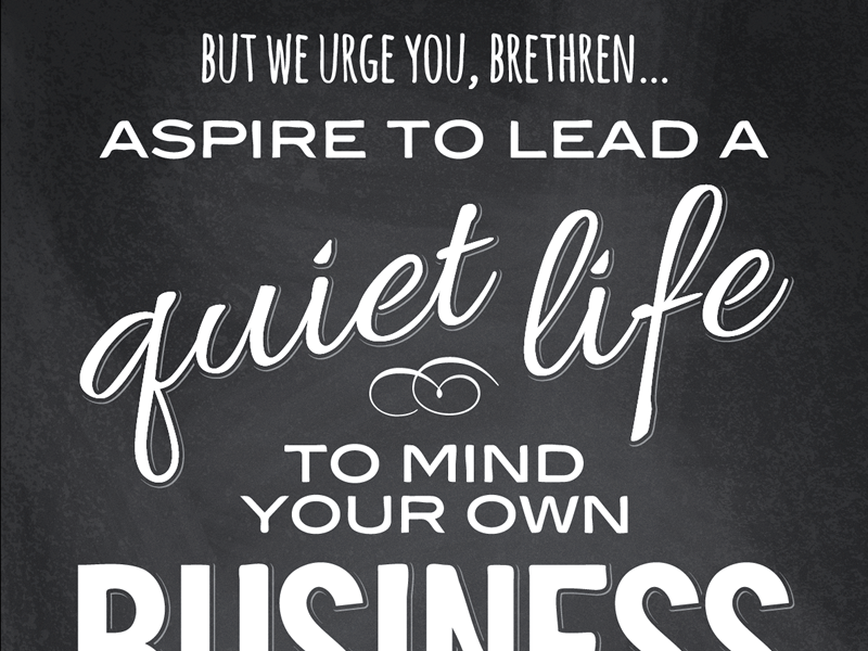 Aspire to lead a quiet life by Hugh Griffith on Dribbble