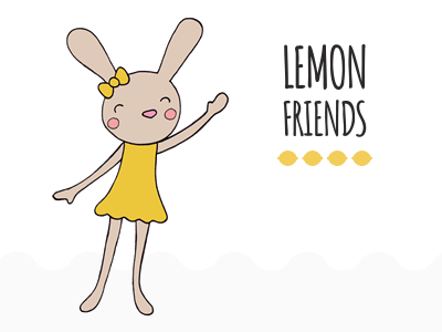 Lemon Friends bunny cartoons characters lemon lemonfriends online shops