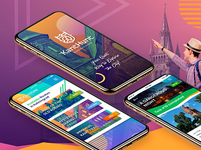City Quest App Design app design flat ui ux