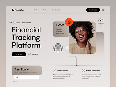 Financilux Web Site Design: Landing Page / Home Page UI landing page ui ux web