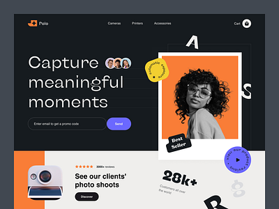 Capture meaningful moments/../ landing page ui ux web