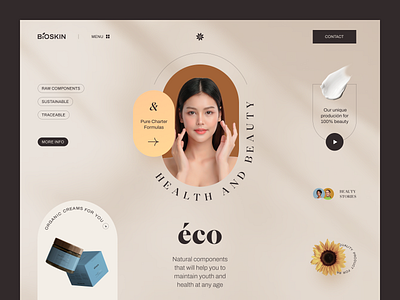 Bioskin web template landing page ui ux web