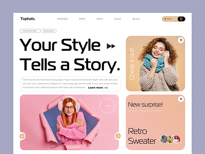 Apparel Website UI landing page mobile ui ux