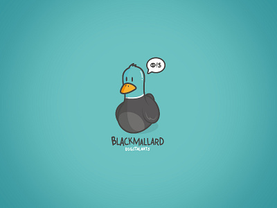 BM COMIC animal azul bird black comic duck illustration mallard puppet