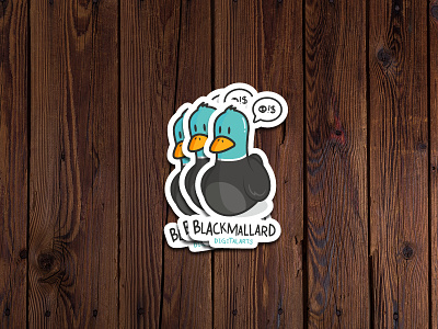 Stikers comic Blackmallard blackmallard comic duck mockup stikers