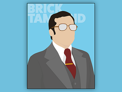 Brick Tamland anchorman brick tamland design flat illustration portrait suit vector