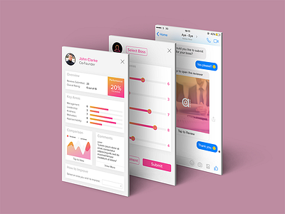 Aye-Eye ai app dashboard gradient graphic illustrator interface iphone messenger review tool