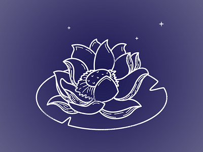 Lotus dream erosion flower illustrator japanese line art lotus stars texture vector