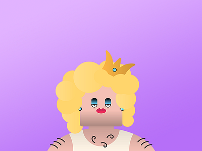 Day 4 - Drag 2d character crown daily challenge design drag flat graphic illustration queen royal vector