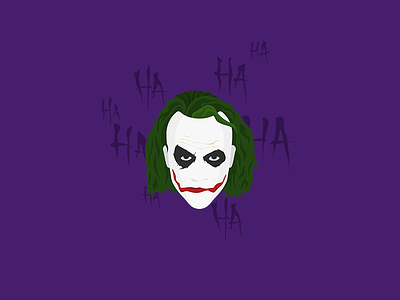 Day 17 - Grin batman character design evil face flat grin heath ledger illustration joker smile villain