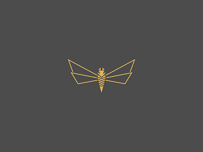 Day 18 - Dangerous bug daily challenge dangerous flat gold hornet icon illustration insect logo sting wings