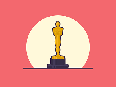 Day 59 - Academy academy award celebration daily challenge flat gold illustration oscar sword trophy vector