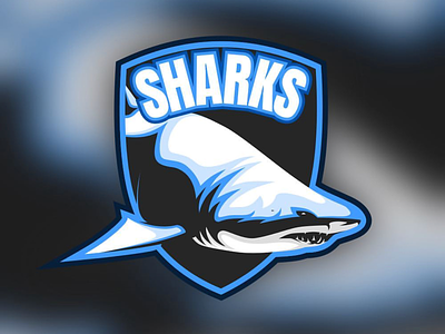 • Sharks 🦈 • animal badge illustration logo minimal ocean shark sports team teeth vector