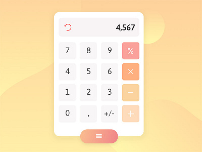 Daily UI #004 - Calculator app calculator daily gradient mobile ui
