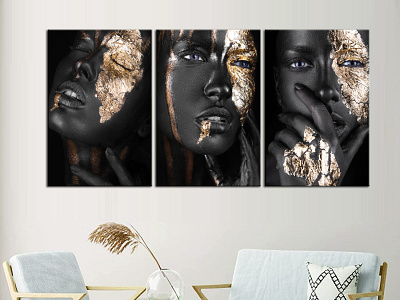 Black woman wall art canvas print, African American wall art met woman wall art