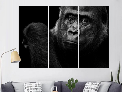 Gorilla Wall Art Print, Nursery Wall Decor, Printable Art by Tonis Balios  on Dribbble