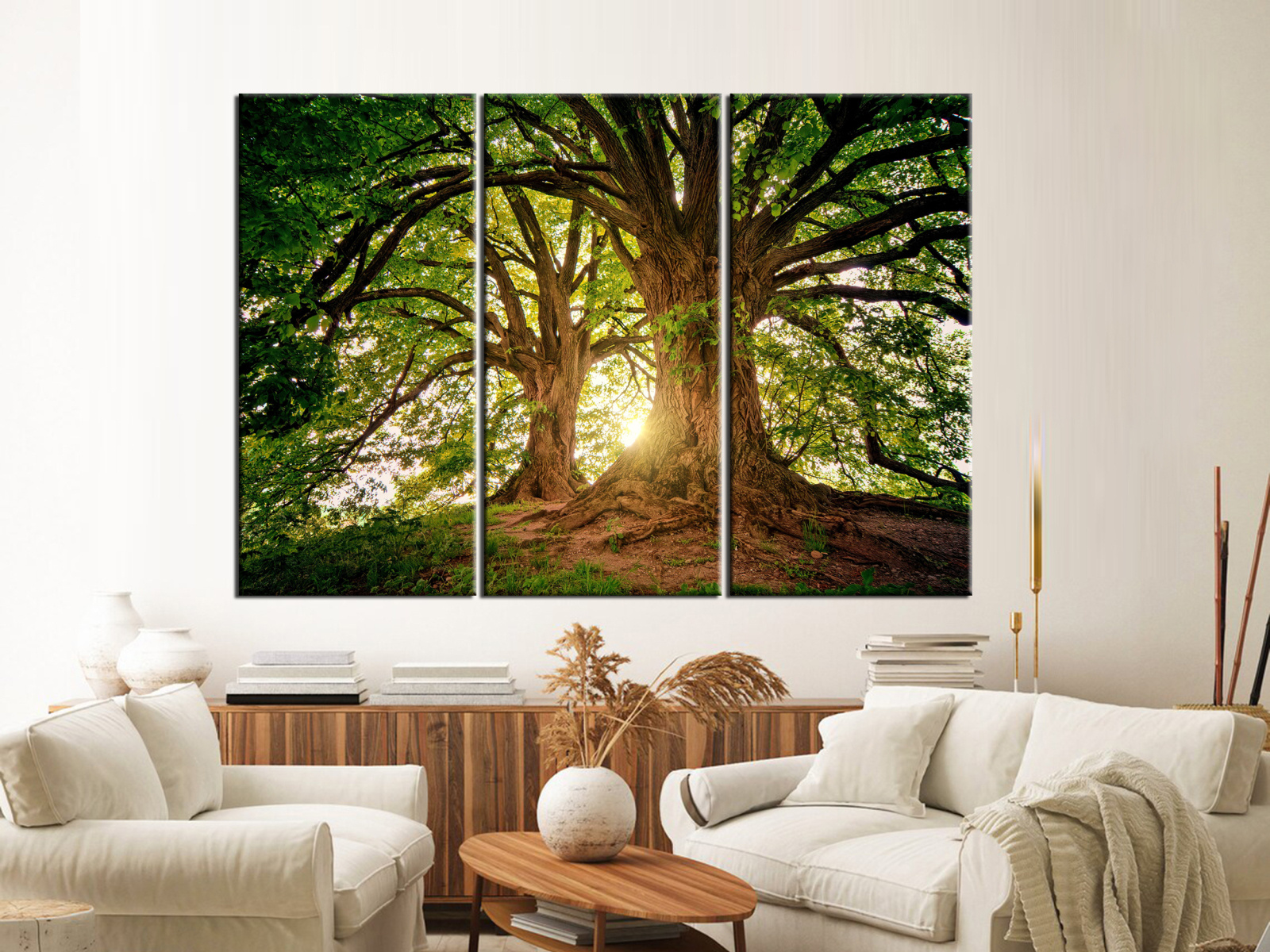 Extra Large wall art Old Oak tree canvas print landscape poto pr by ...