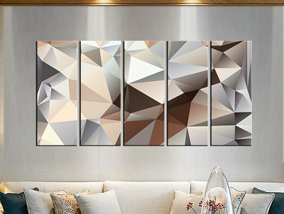 Bedroom Wall Decor,Brown 3d Canvas Wall Art Framed Living Room d