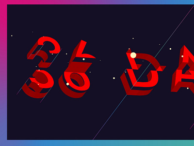 36 days of typo in progress colorfull flat graphicdesign illustrator overlay perspectiv typo