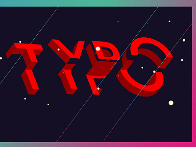 36 days of typo in progress colorfull flat graphicdesign illustrator overlay perspectiv typo